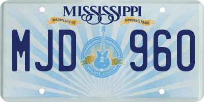 MS license plate MJD960
