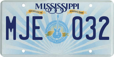 MS license plate MJE032