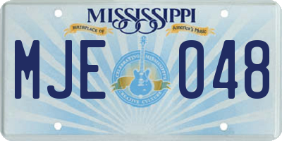 MS license plate MJE048