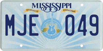 MS license plate MJE049