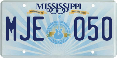 MS license plate MJE050