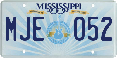 MS license plate MJE052