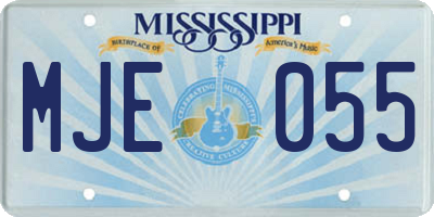 MS license plate MJE055