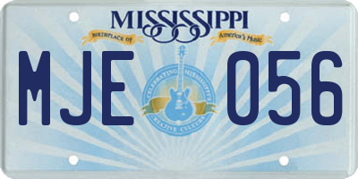 MS license plate MJE056