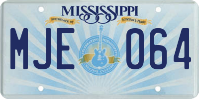 MS license plate MJE064