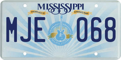MS license plate MJE068