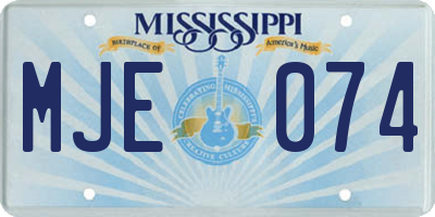 MS license plate MJE074