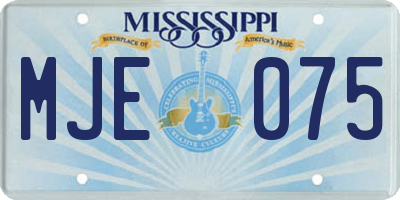 MS license plate MJE075