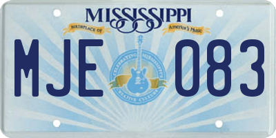 MS license plate MJE083