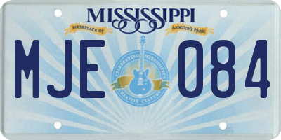 MS license plate MJE084