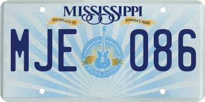 MS license plate MJE086