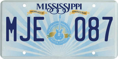 MS license plate MJE087
