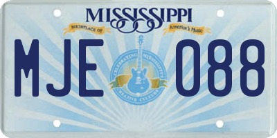 MS license plate MJE088