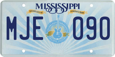 MS license plate MJE090