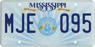MS license plate MJE095