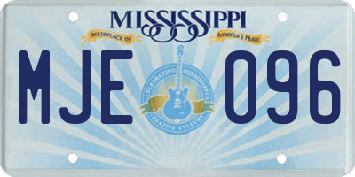 MS license plate MJE096