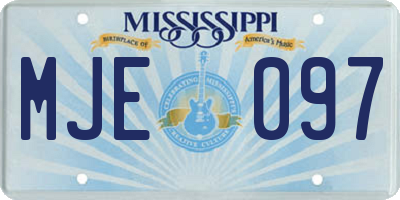 MS license plate MJE097