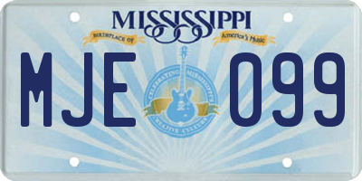 MS license plate MJE099