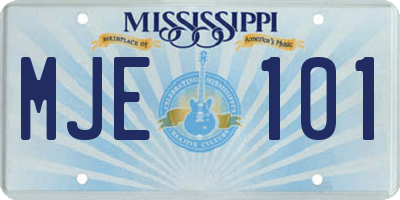 MS license plate MJE101