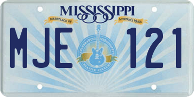 MS license plate MJE121