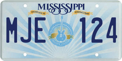 MS license plate MJE124