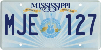 MS license plate MJE127