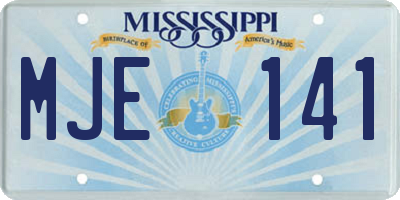 MS license plate MJE141