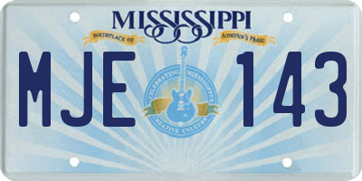 MS license plate MJE143