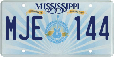 MS license plate MJE144