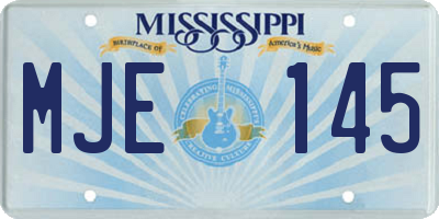 MS license plate MJE145