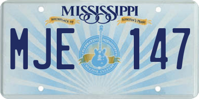 MS license plate MJE147