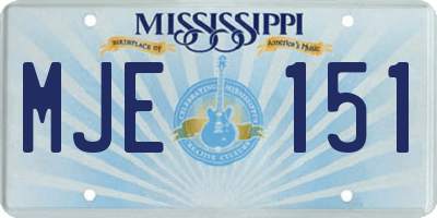 MS license plate MJE151