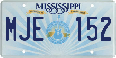 MS license plate MJE152