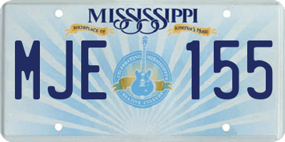MS license plate MJE155