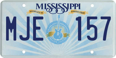 MS license plate MJE157