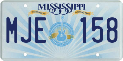 MS license plate MJE158