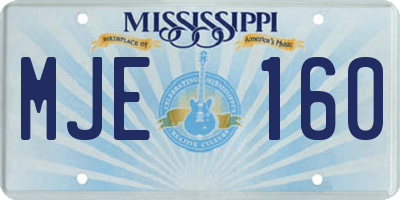 MS license plate MJE160
