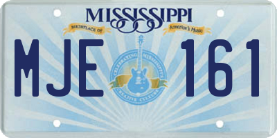 MS license plate MJE161