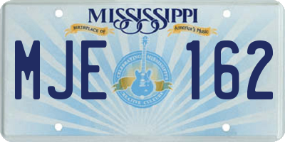 MS license plate MJE162