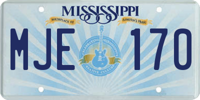MS license plate MJE170