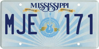 MS license plate MJE171