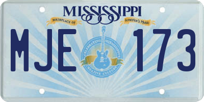 MS license plate MJE173