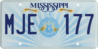 MS license plate MJE177