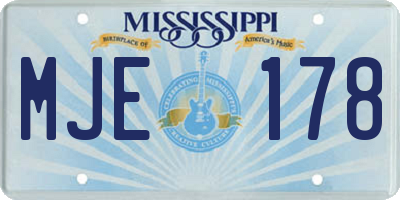 MS license plate MJE178
