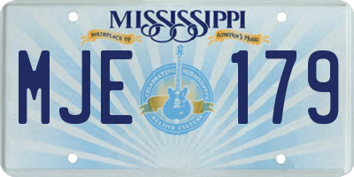 MS license plate MJE179