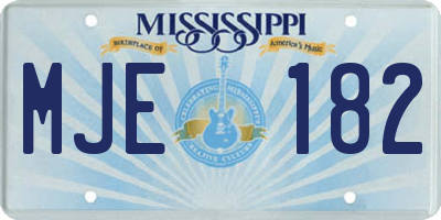 MS license plate MJE182
