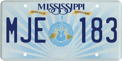 MS license plate MJE183