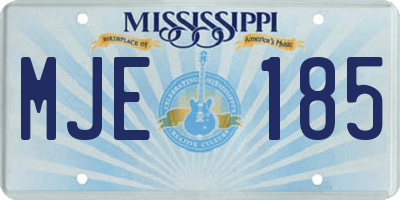 MS license plate MJE185