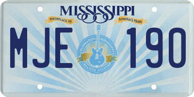 MS license plate MJE190