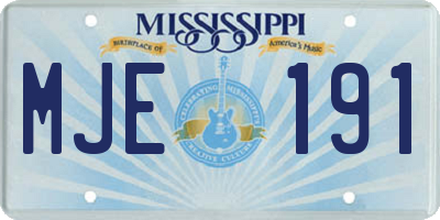 MS license plate MJE191